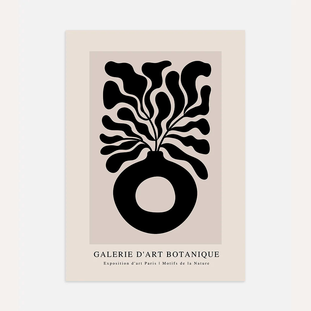 Abstract Plant in Vase Poster