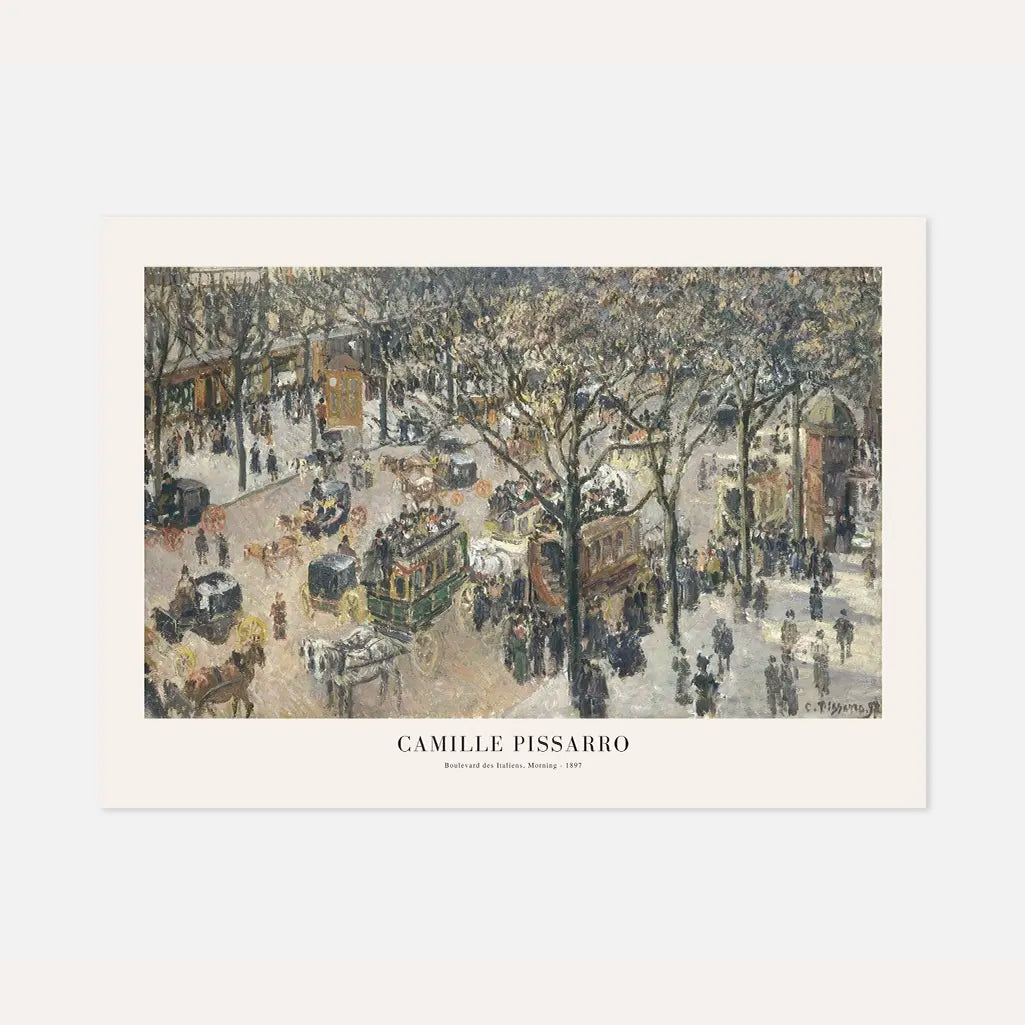 Camille Pissarro – Boulevard des Italiens, mattino Poster