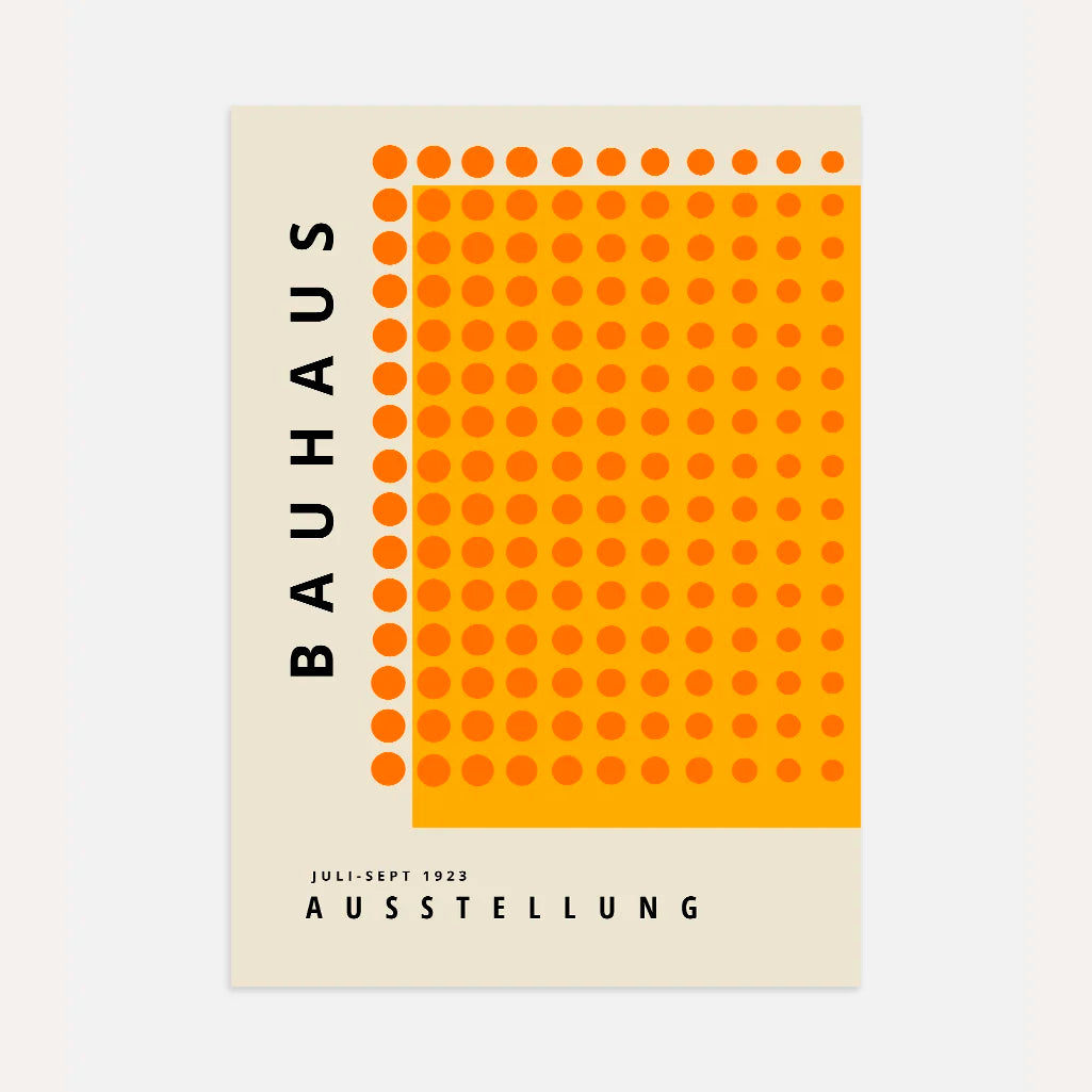 Bauhaus Arancione Ritmo Poster
