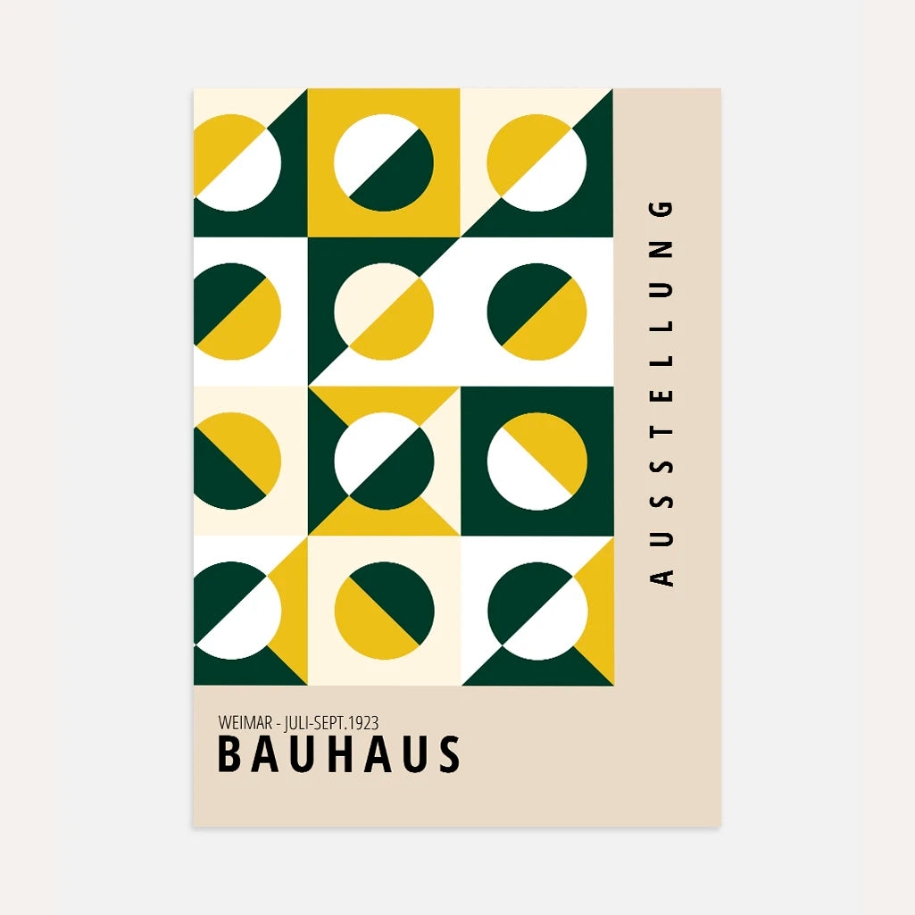 Bauhaus Verde Oro Poster