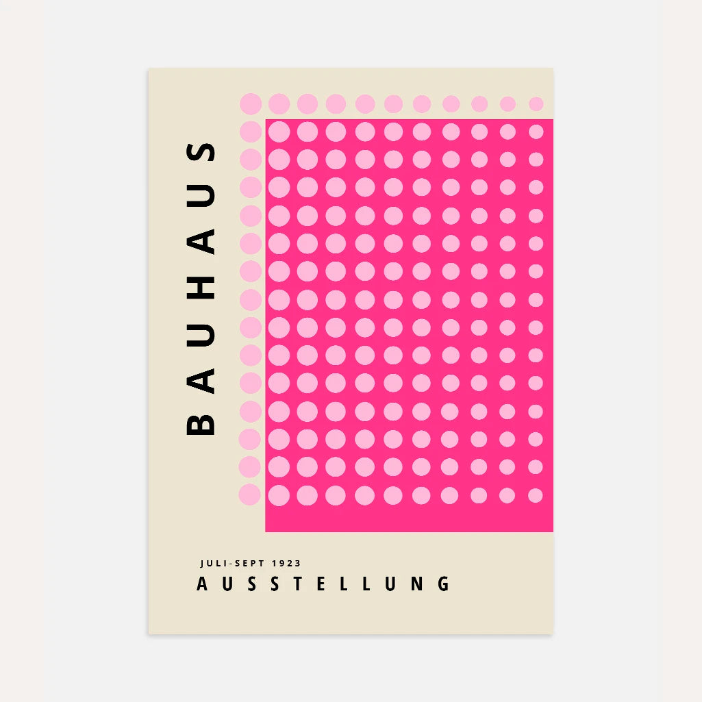 Bauhaus Ritmo A Punti Rosa Poster