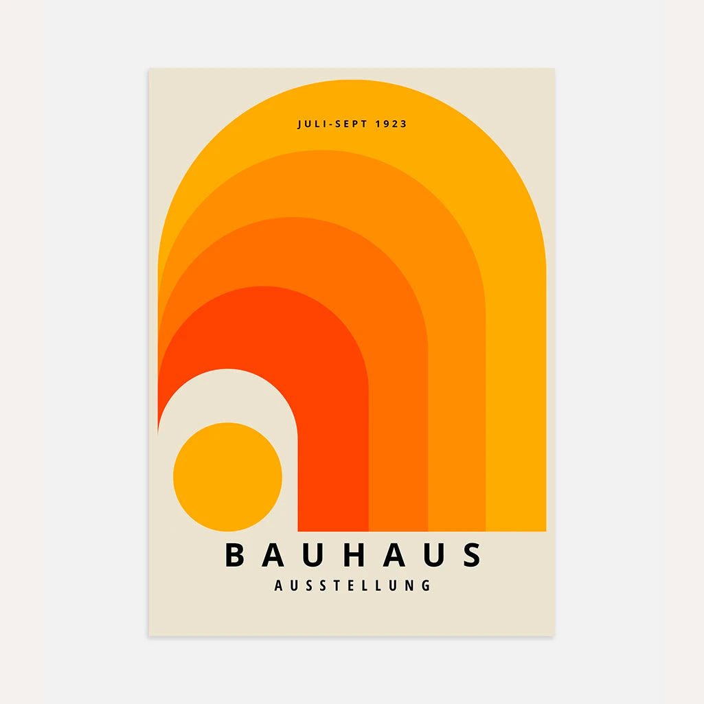 Poster Bauhaus Arcobaleno Arancione