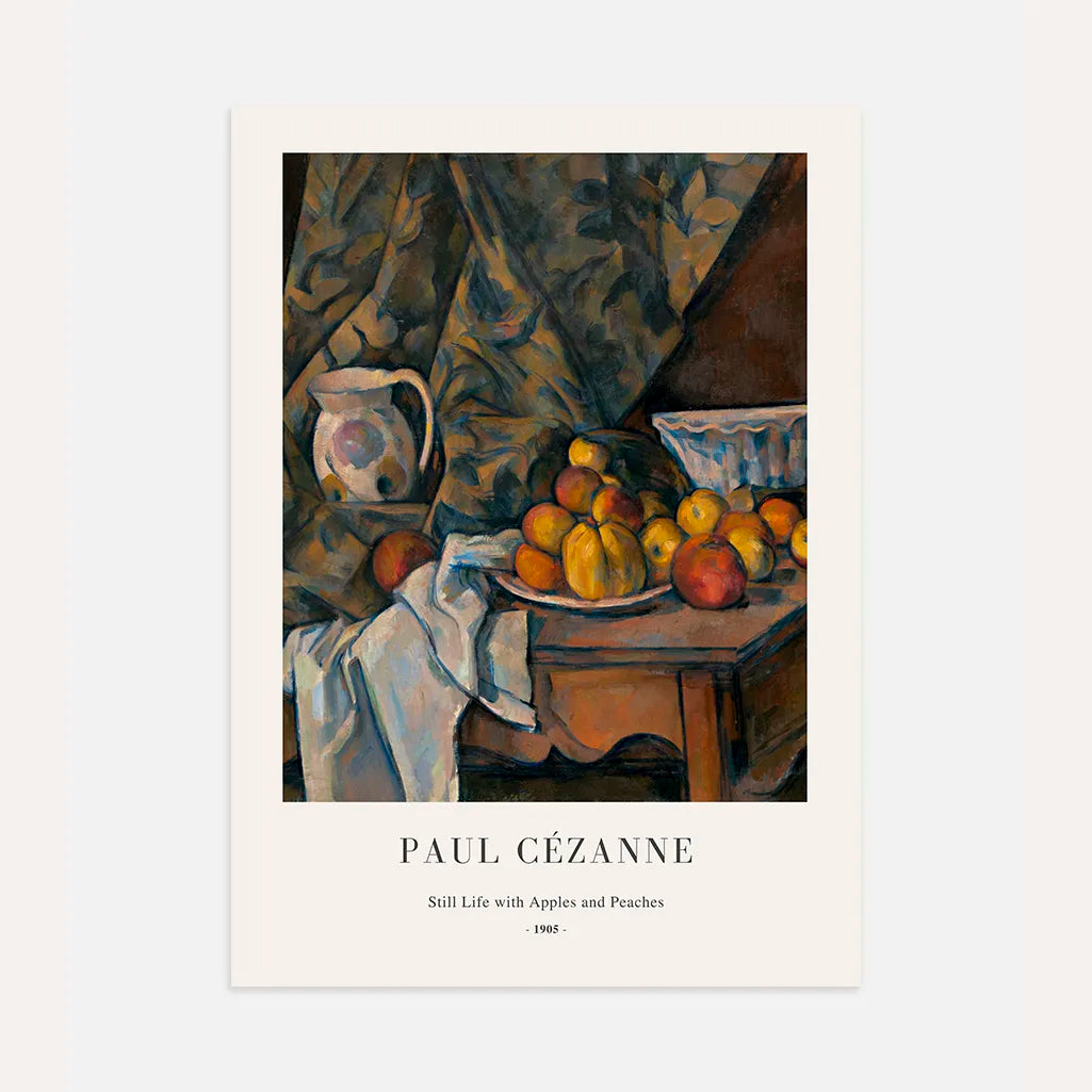 Paul Cézanne – Natura morta con mele e pesche Poster