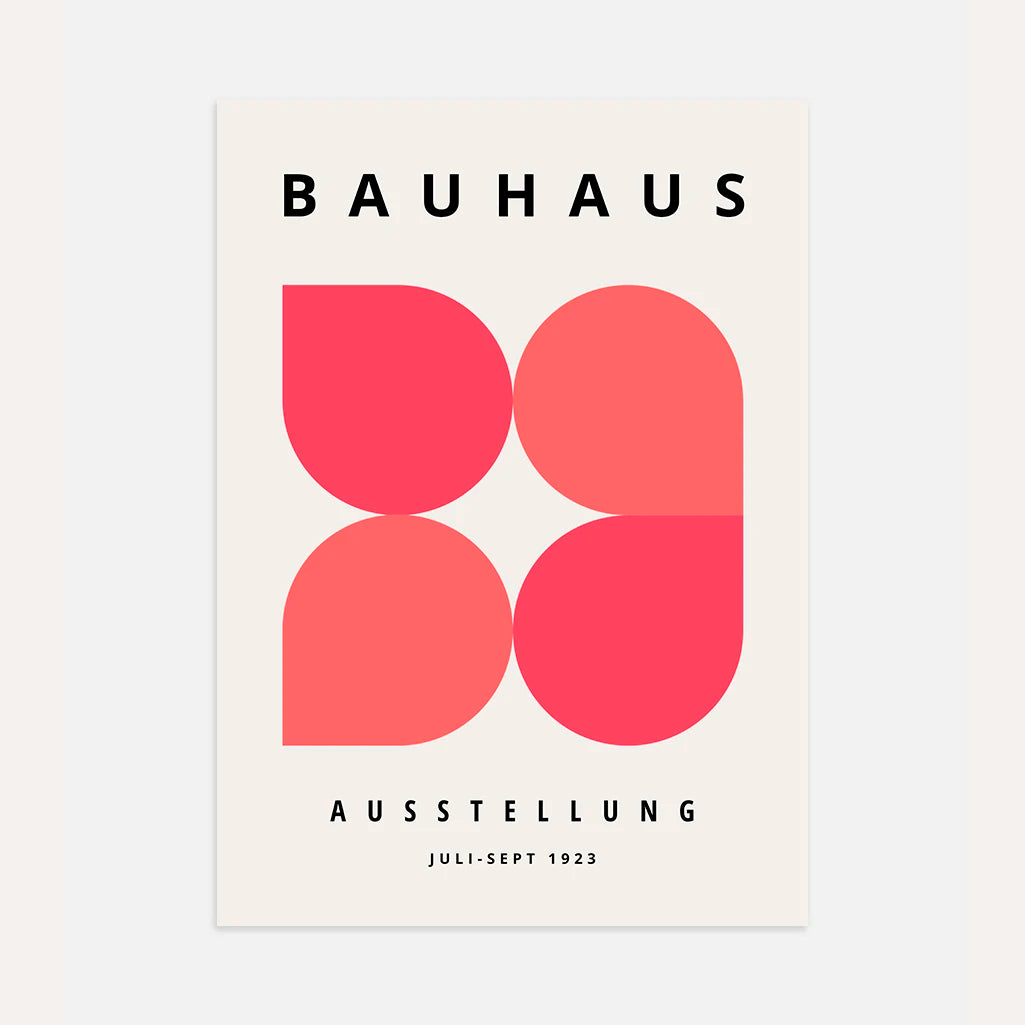 Bauhaus Forme Rosse Poster