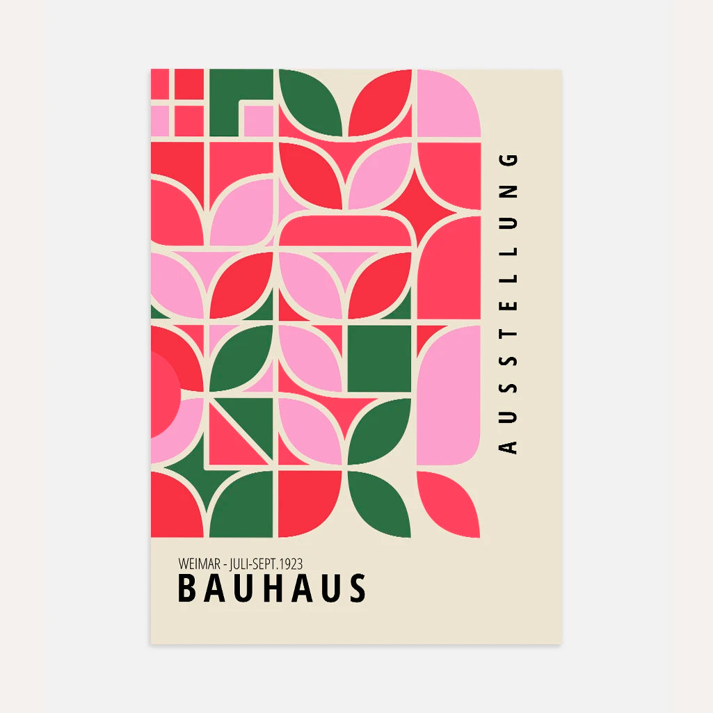 Bauhaus Verde Rosso Poster