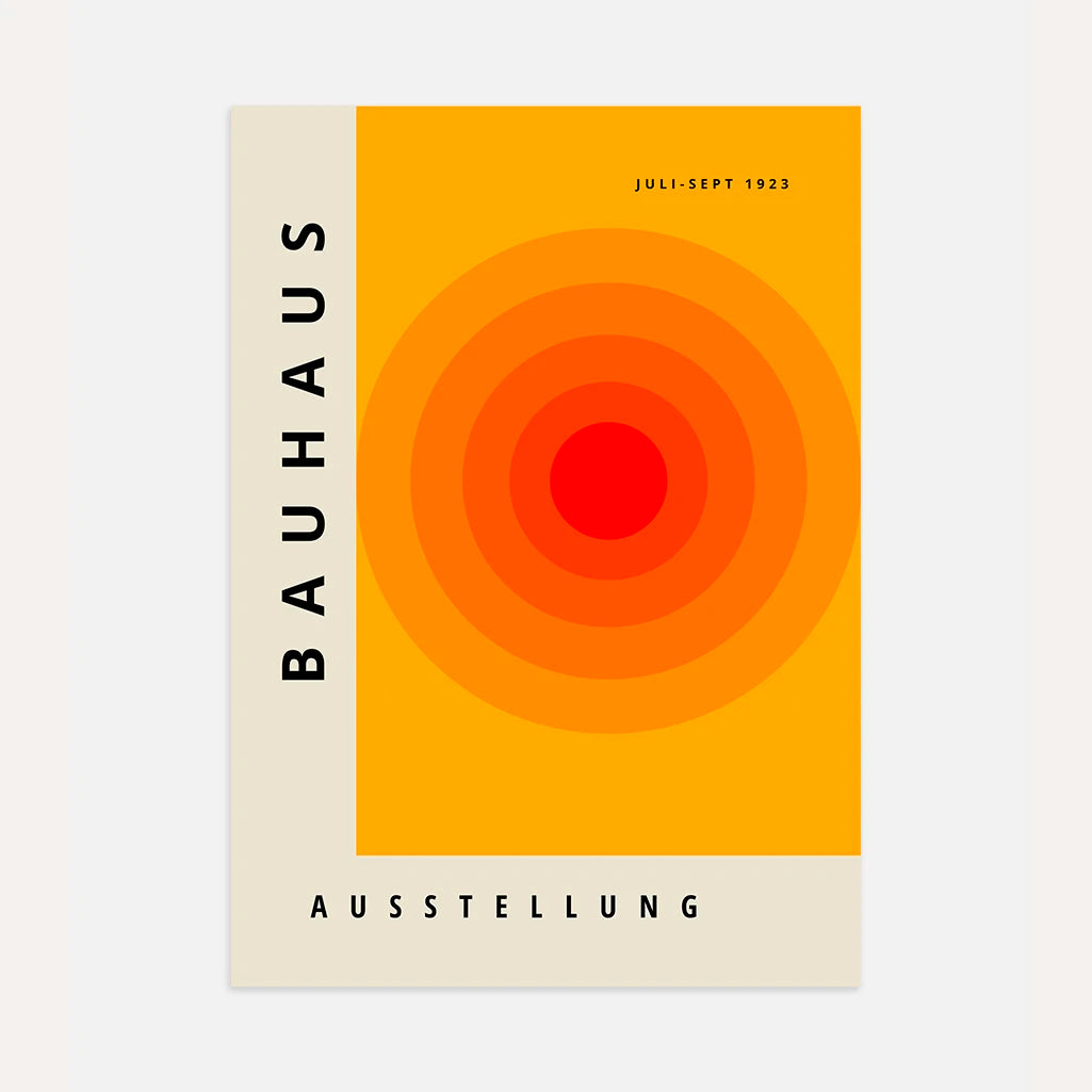 Poster Bauhaus Cerchio Arancione