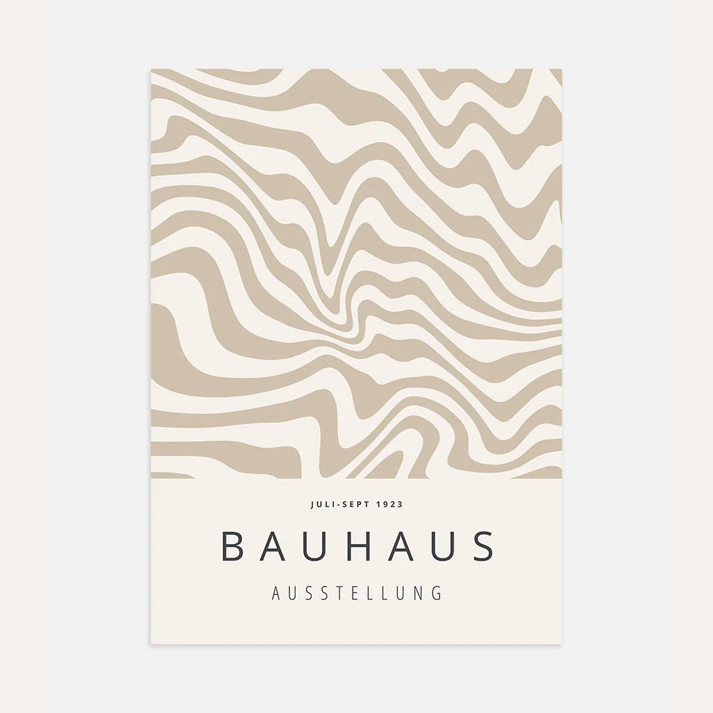 Bauhaus Onde Morbide Poster