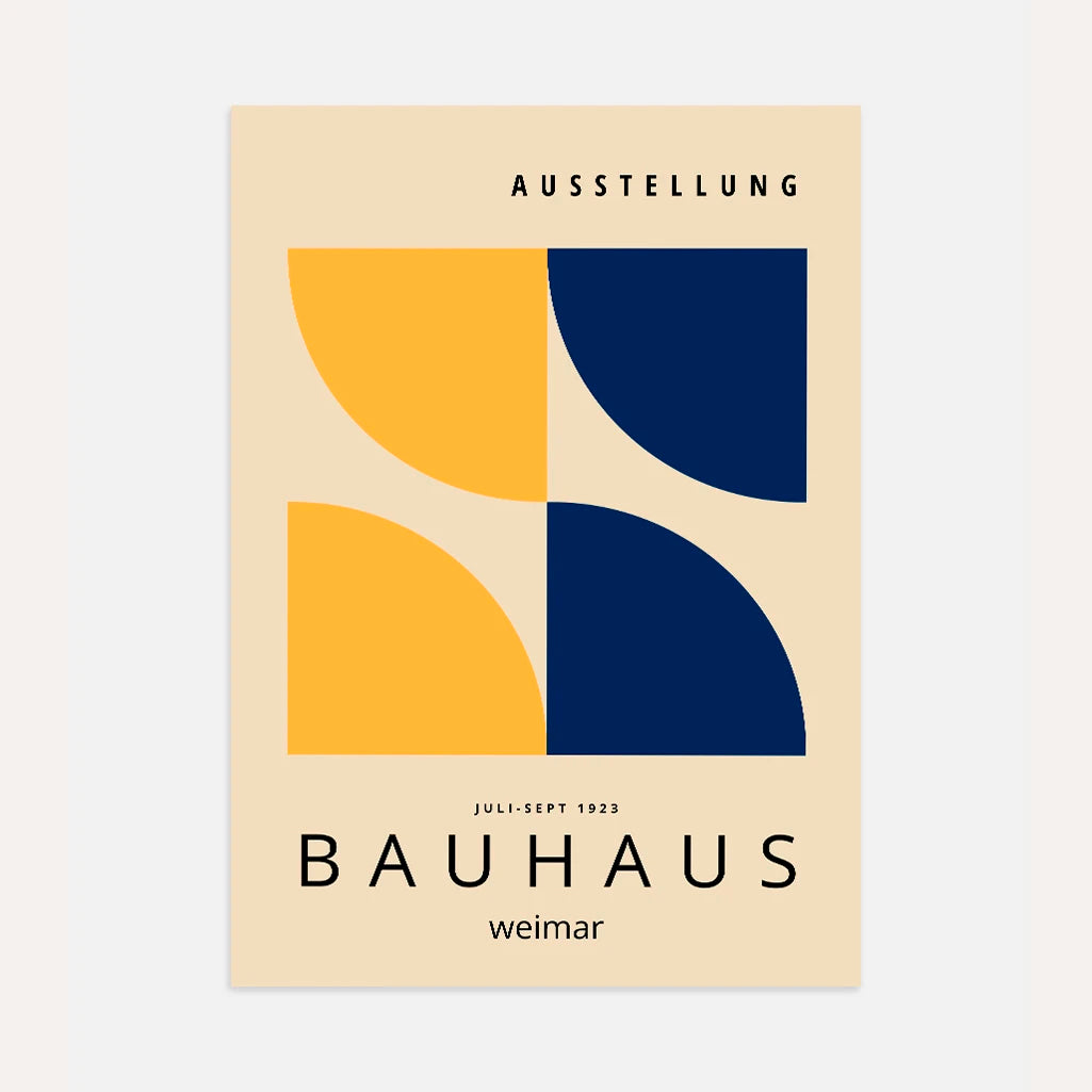 Bauhaus Giallo Blu Notte Poster