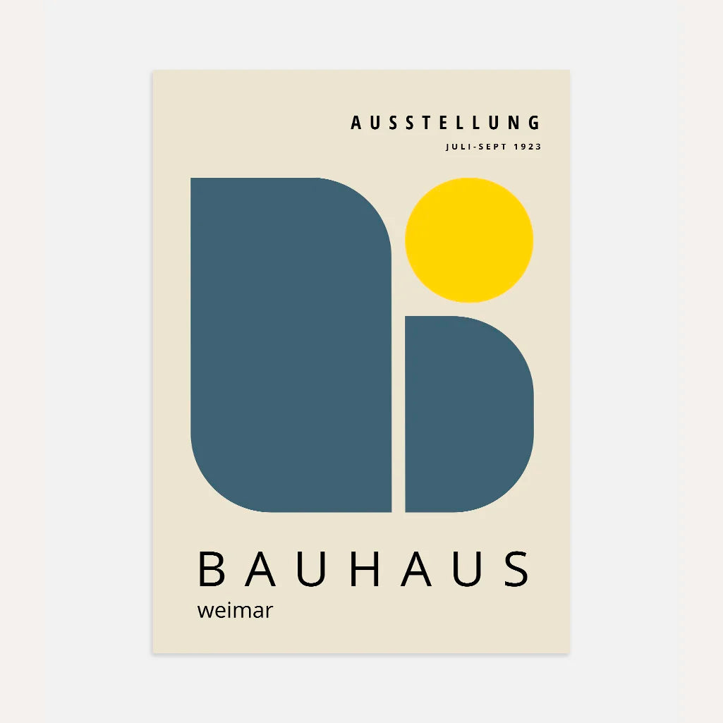 Bauhaus Blu Armonia Poster
