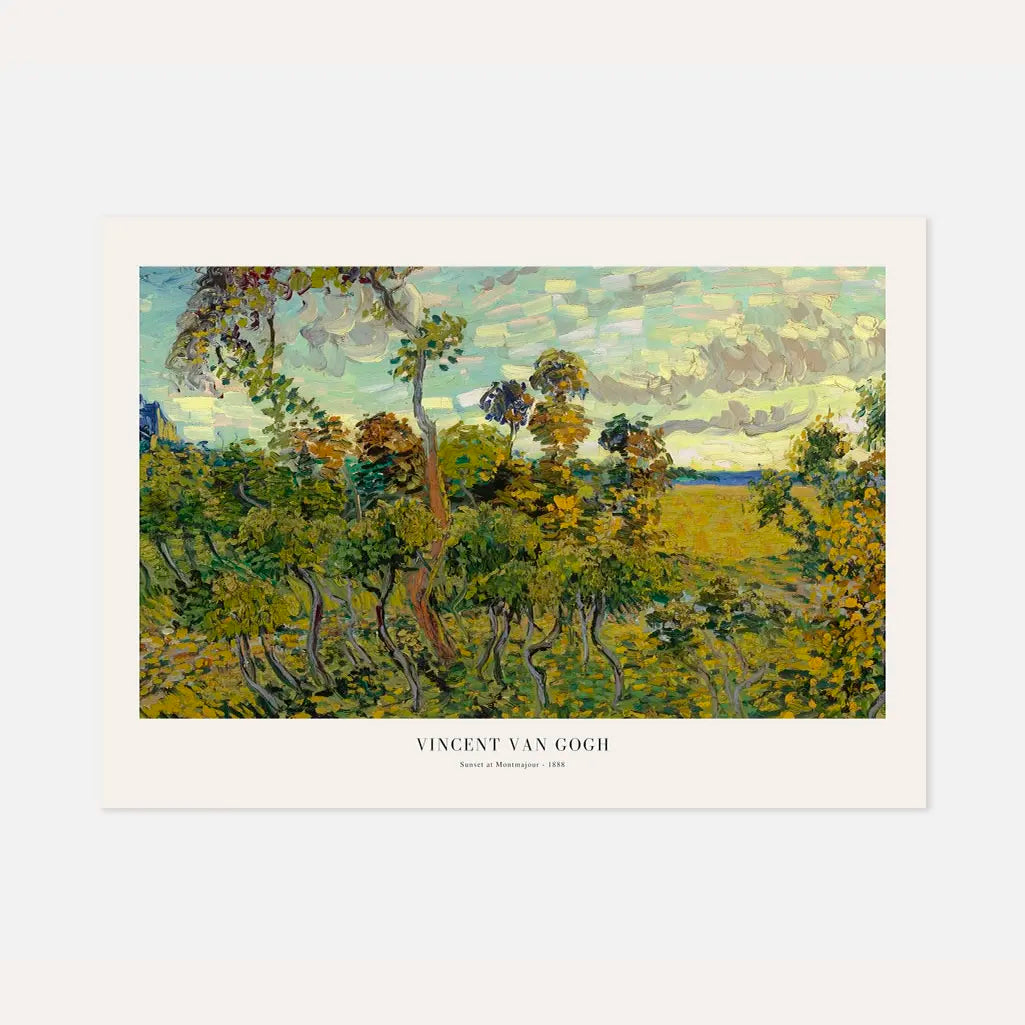 Poster Vincent van Gogh – Tramonto a Montmajour