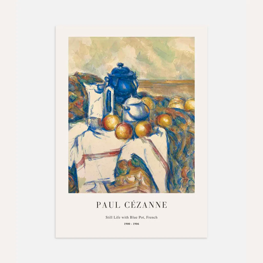 Paul Cézanne – Natura morta con vaso blu Poster