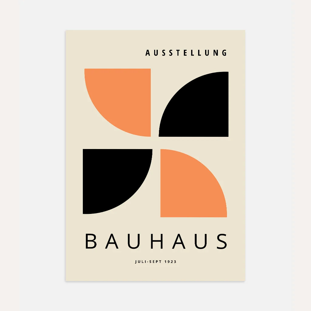 Bauhaus Arancione Nero Poster