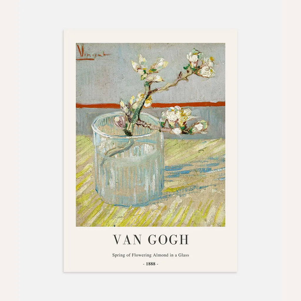 Poster Vincent van Gogh – Mandorlo in fiore in un bicchiere