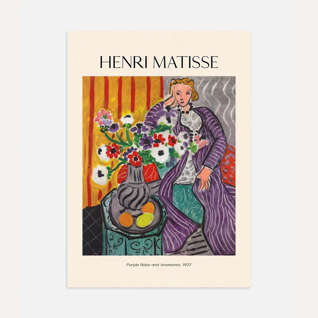 Henri Matisse Poster – Vestaglia viola e anemoni