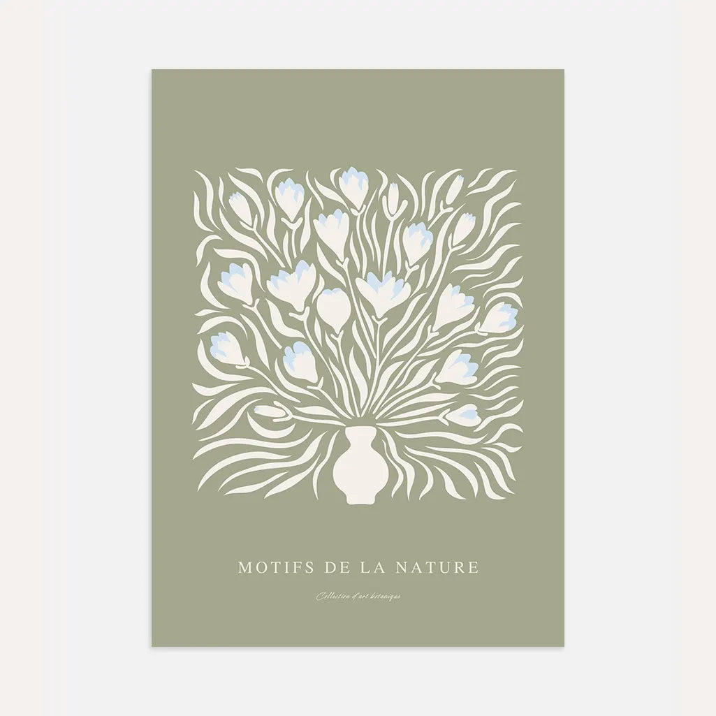 Retro Bouquet in a Vase Poster