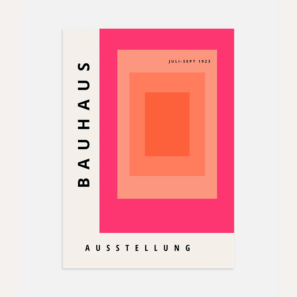 Bauhaus Sfumatura Rosa Poster