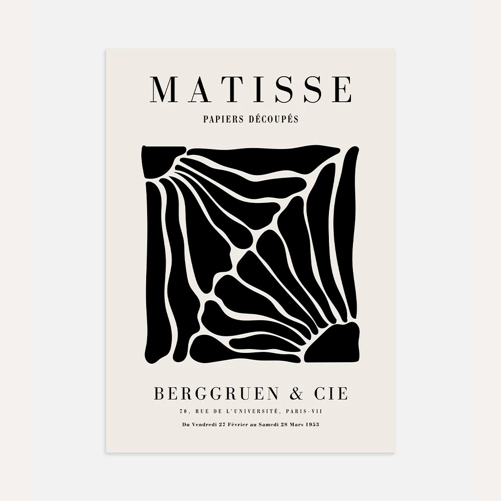 Henri Matisse – Poster Silhouette Floreali Nere