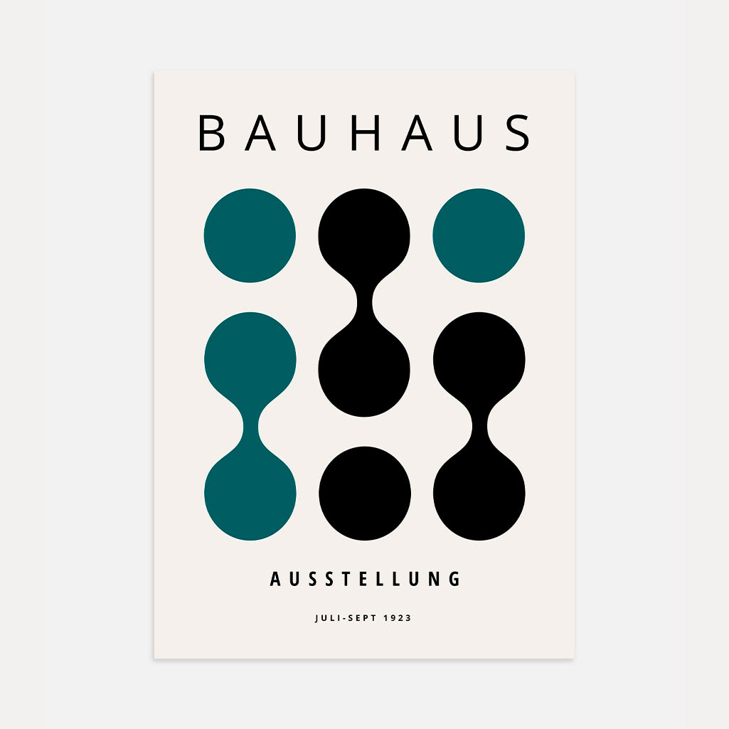 Bauhaus Contrasto Turchese Poster