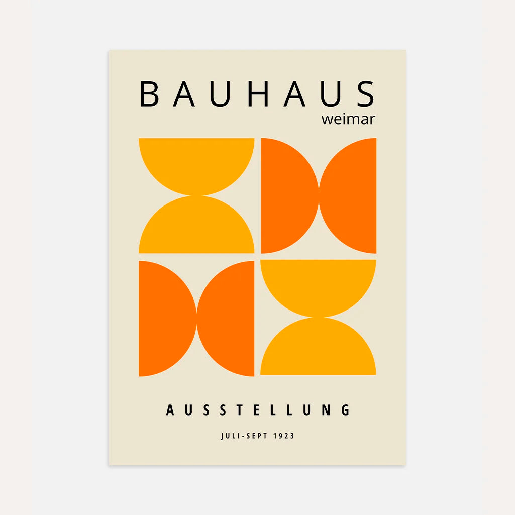 Bauhaus Arancio Luminoso Poster