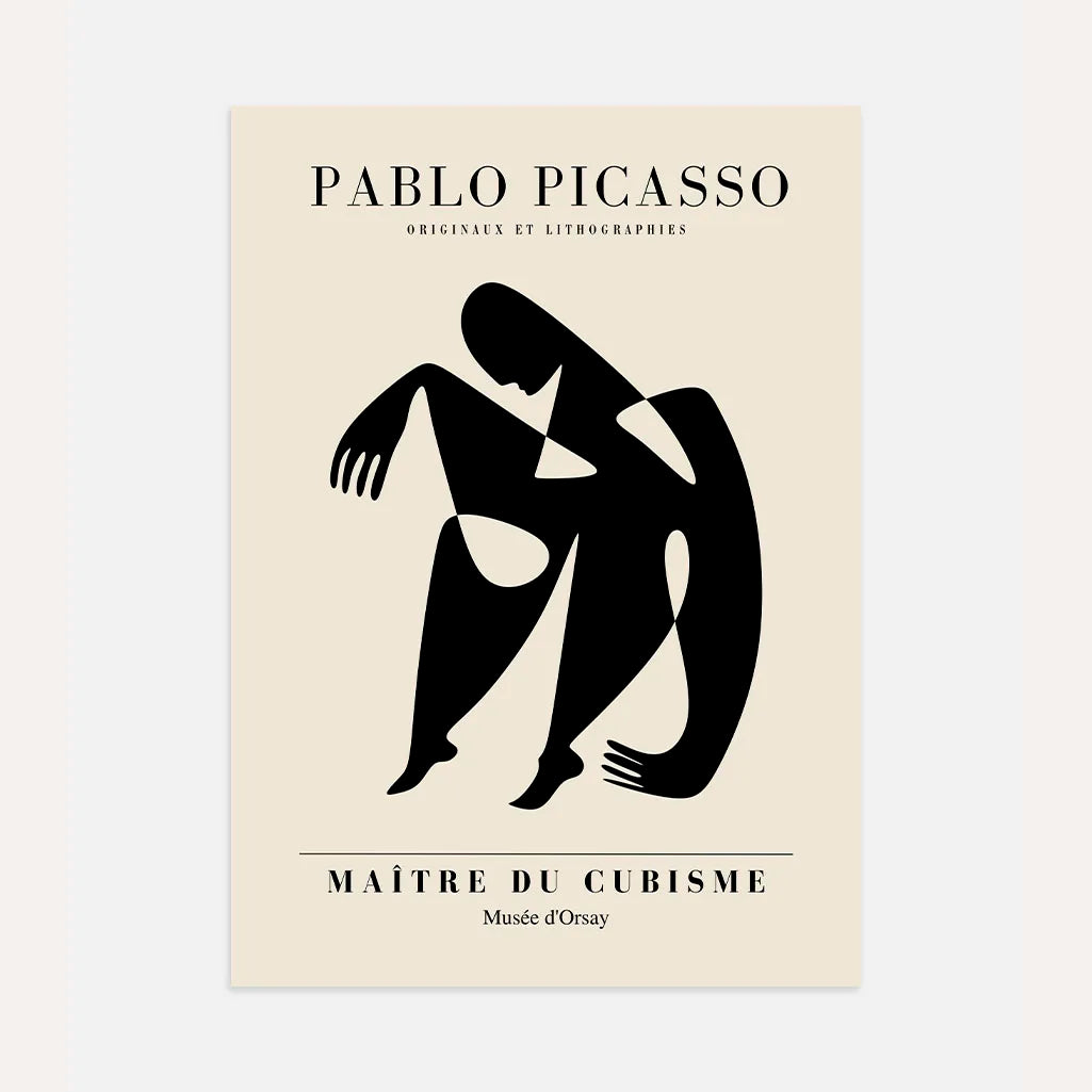 Poster ispirato a Pablo Picasso – Silhouette nera