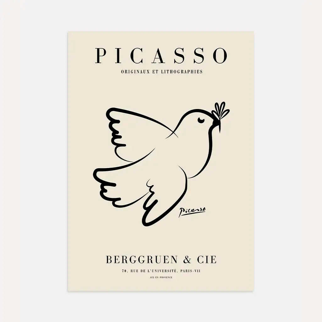 Poster ispirato a Pablo Picasso – Colomba della speranza