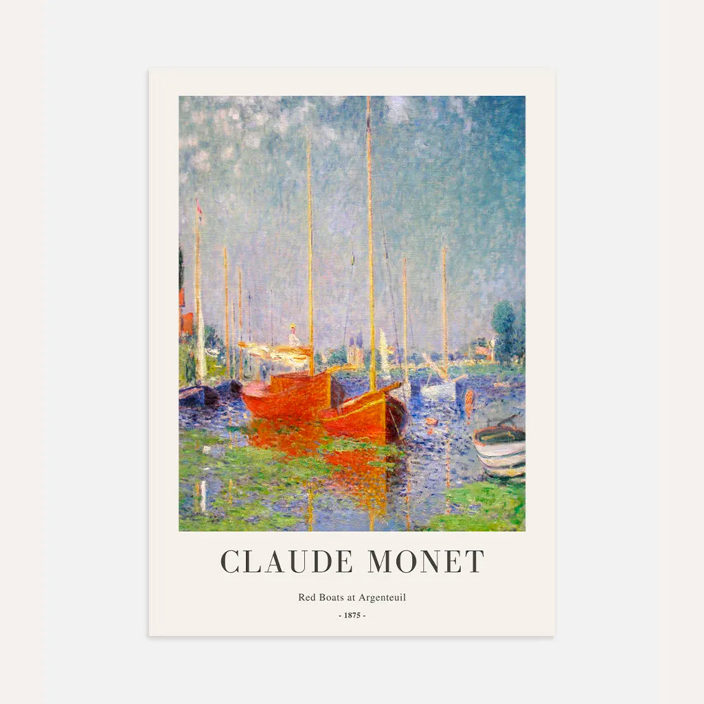 Poster Claude Monet – Barche rosse ad Argenteuil