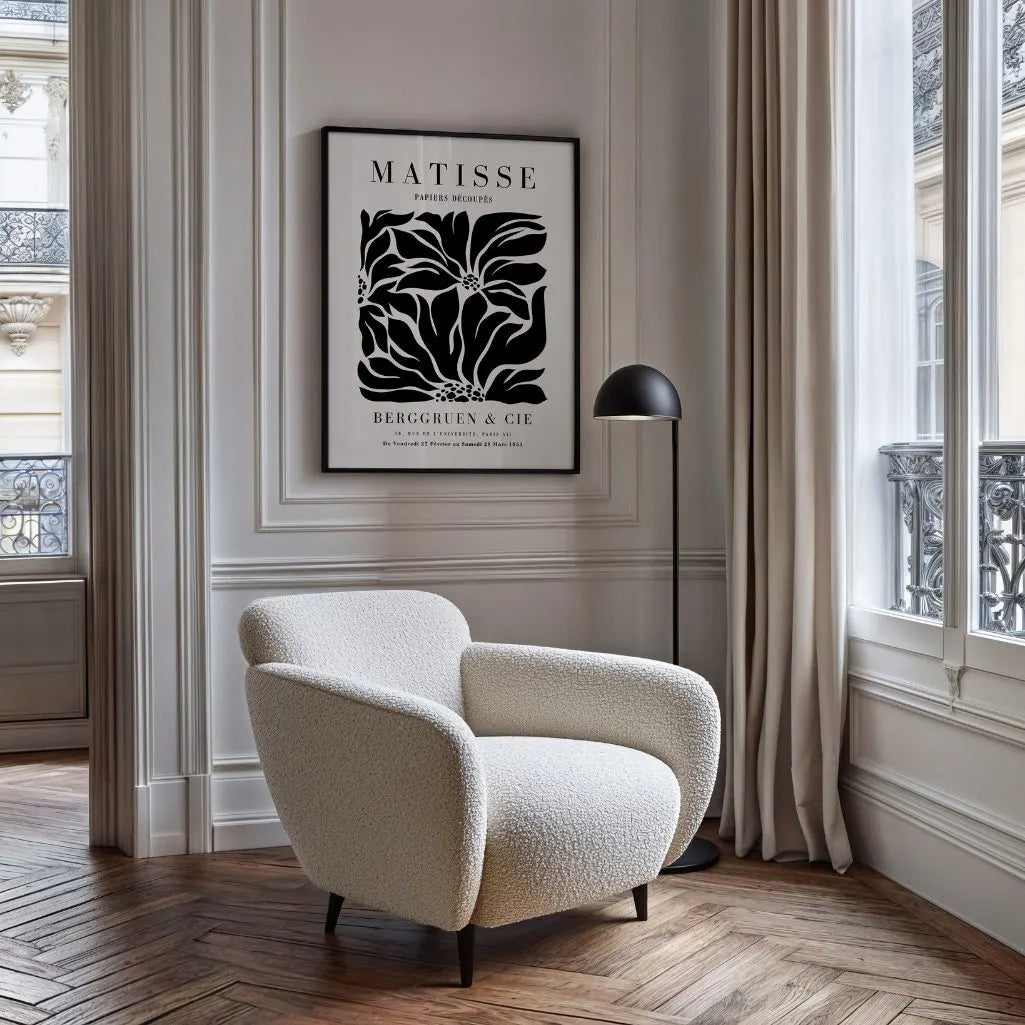 Henri Matisse – Poster Fiori Neri Beige