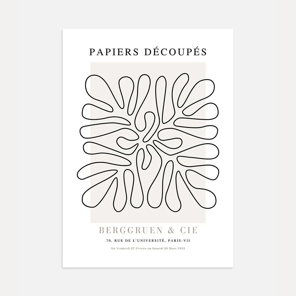 Henri Matisse – Poster Line Art Beige