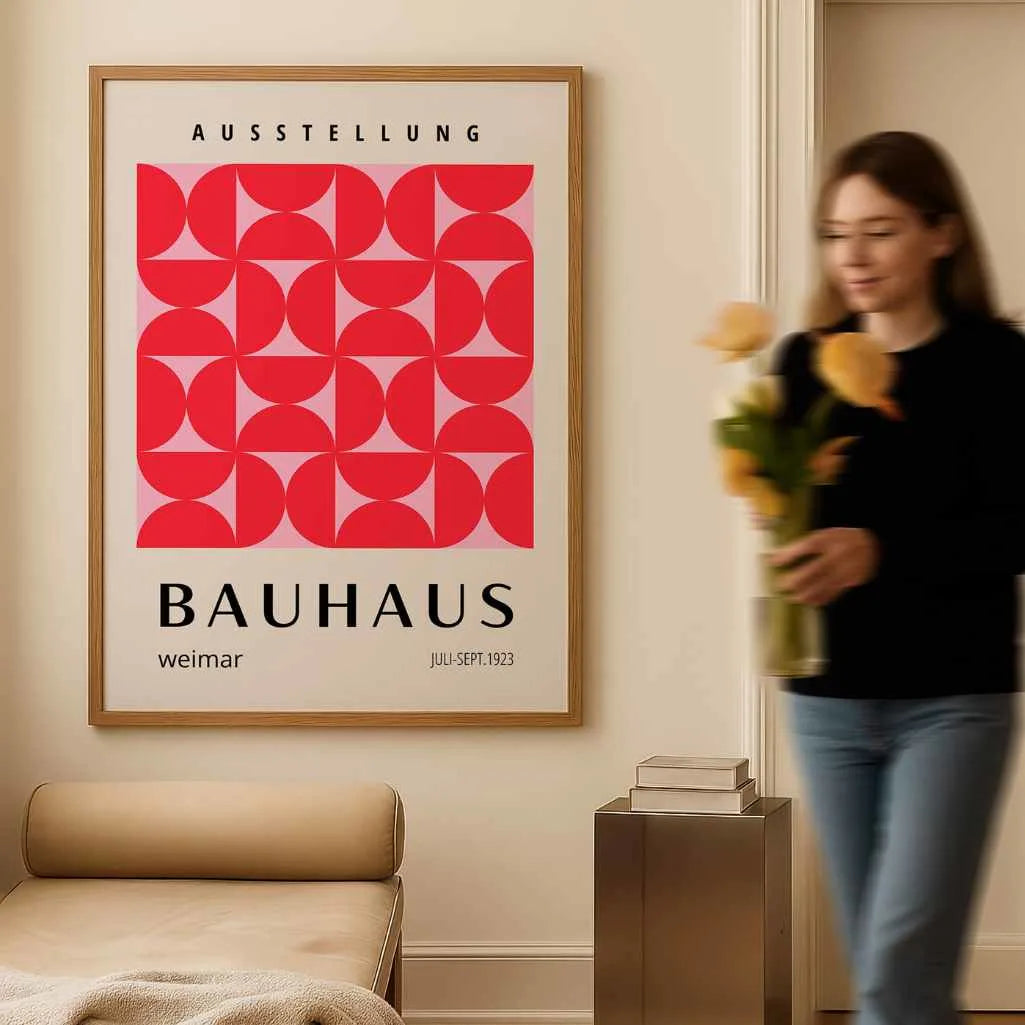 Bauhaus Rosso Rosa Poster