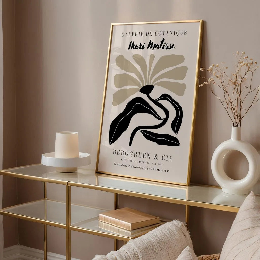 Henri Matisse – Poster Fiore Nero Beige