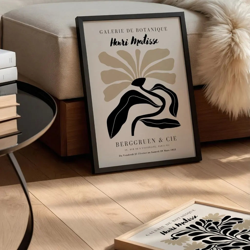 Henri Matisse – Poster Fiore Nero Beige