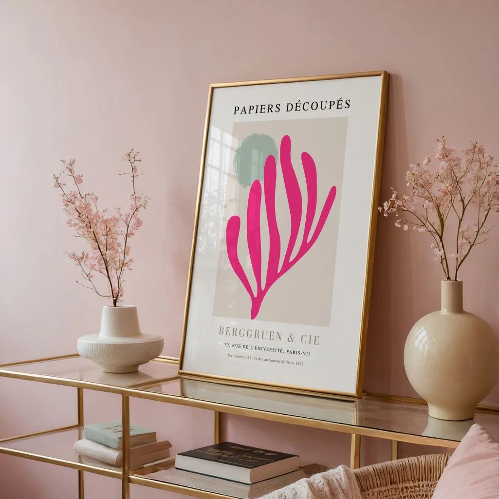 Matisse Fucsia Beige Poster