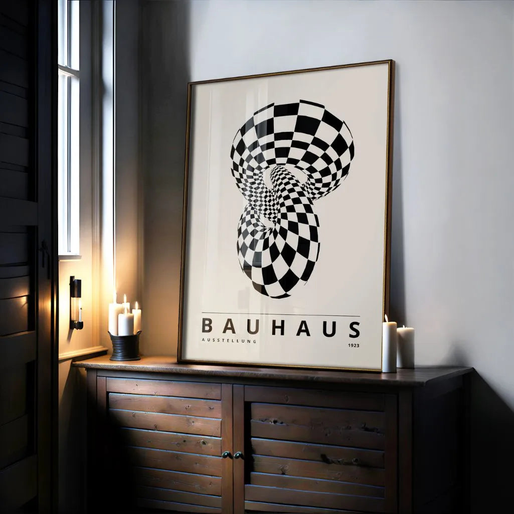 Bauhaus Beige Nero Poster