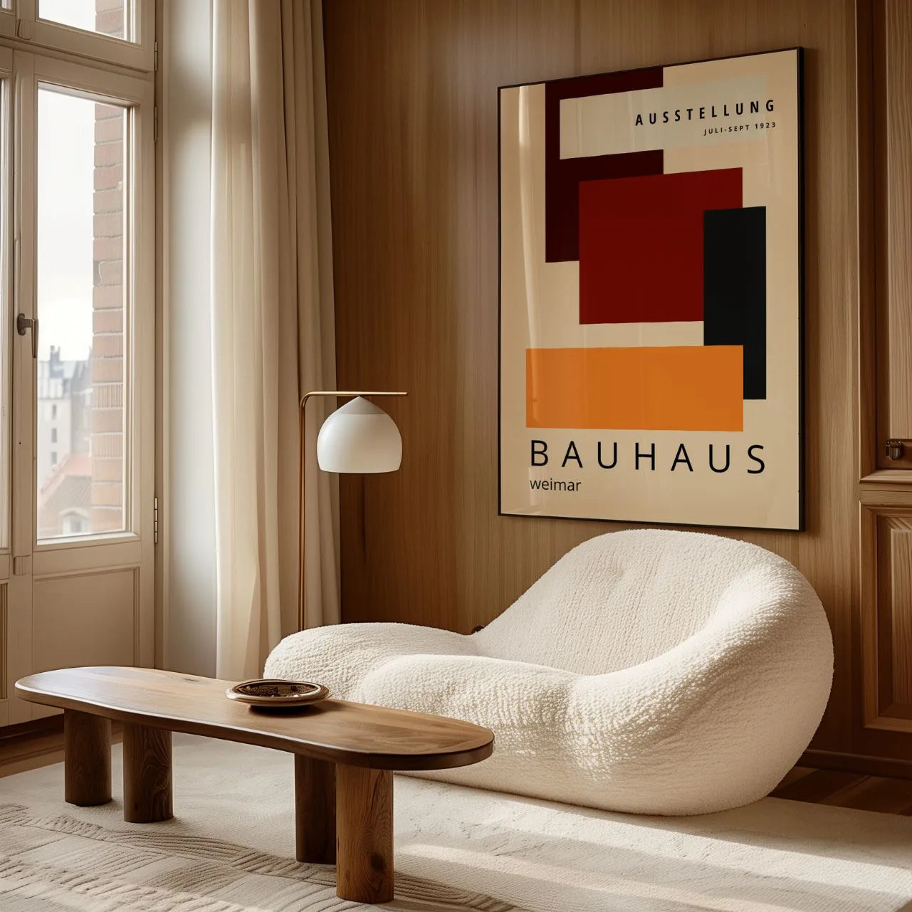 Bauhaus Arancio Profondità Poster