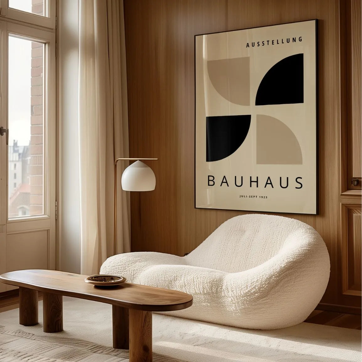 Bauhaus Nero Beige Poster