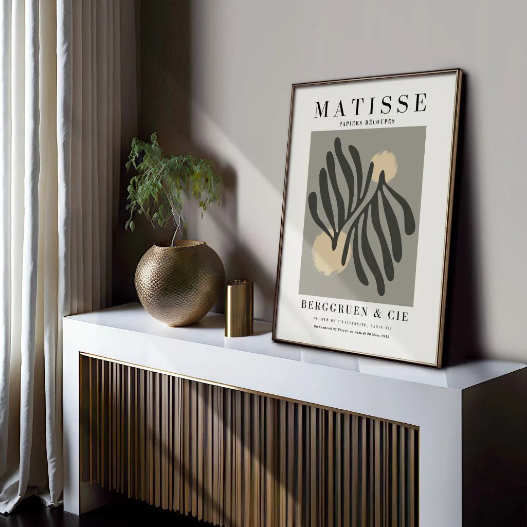 Poster Matisse Foglie Grigie