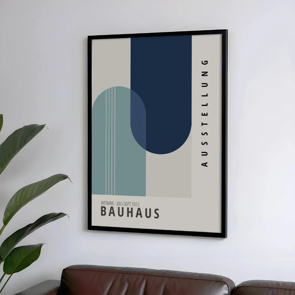 Bauhaus Blu Beige Poster