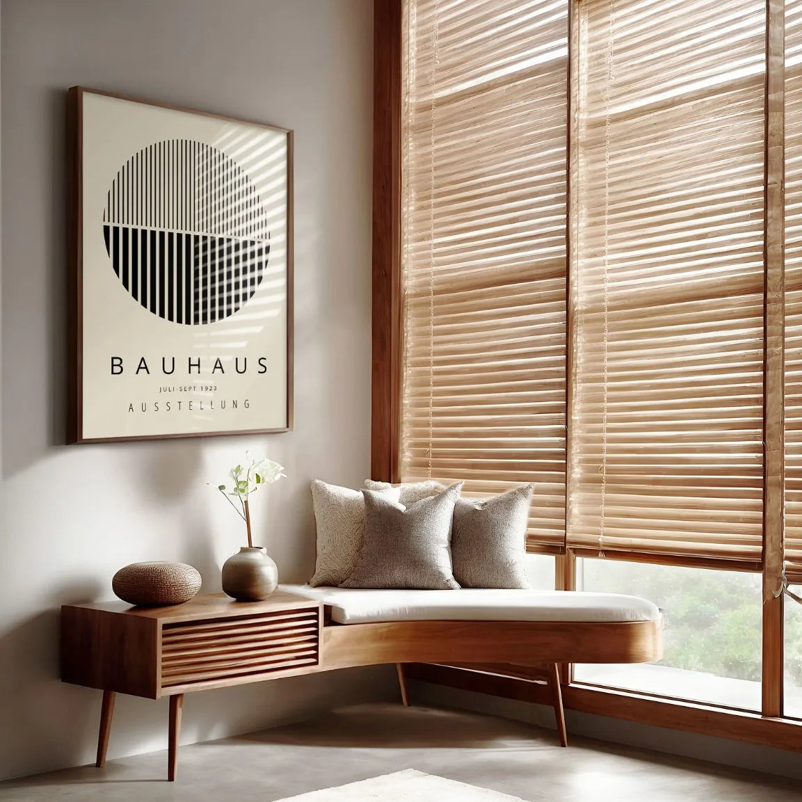 Poster Bauhaus Cerchio a Strisce