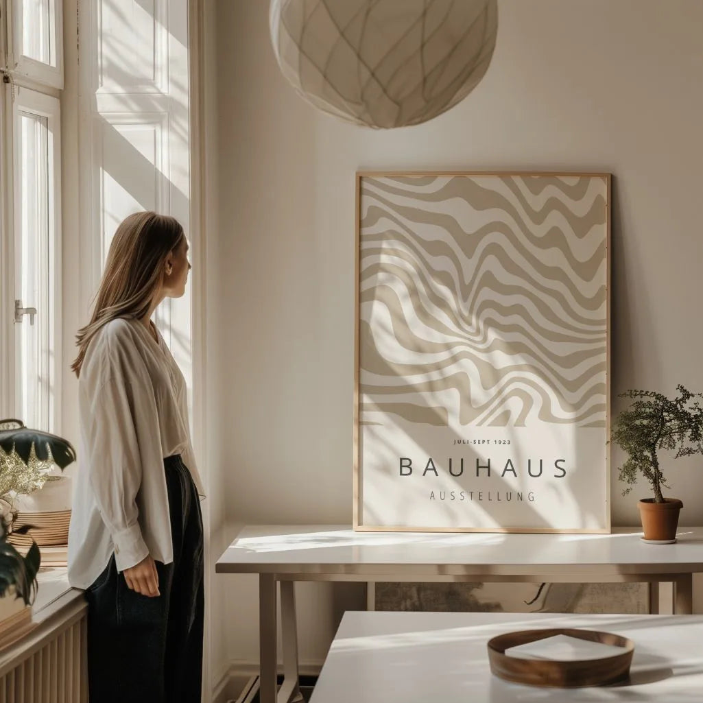 Bauhaus Onde Morbide Poster