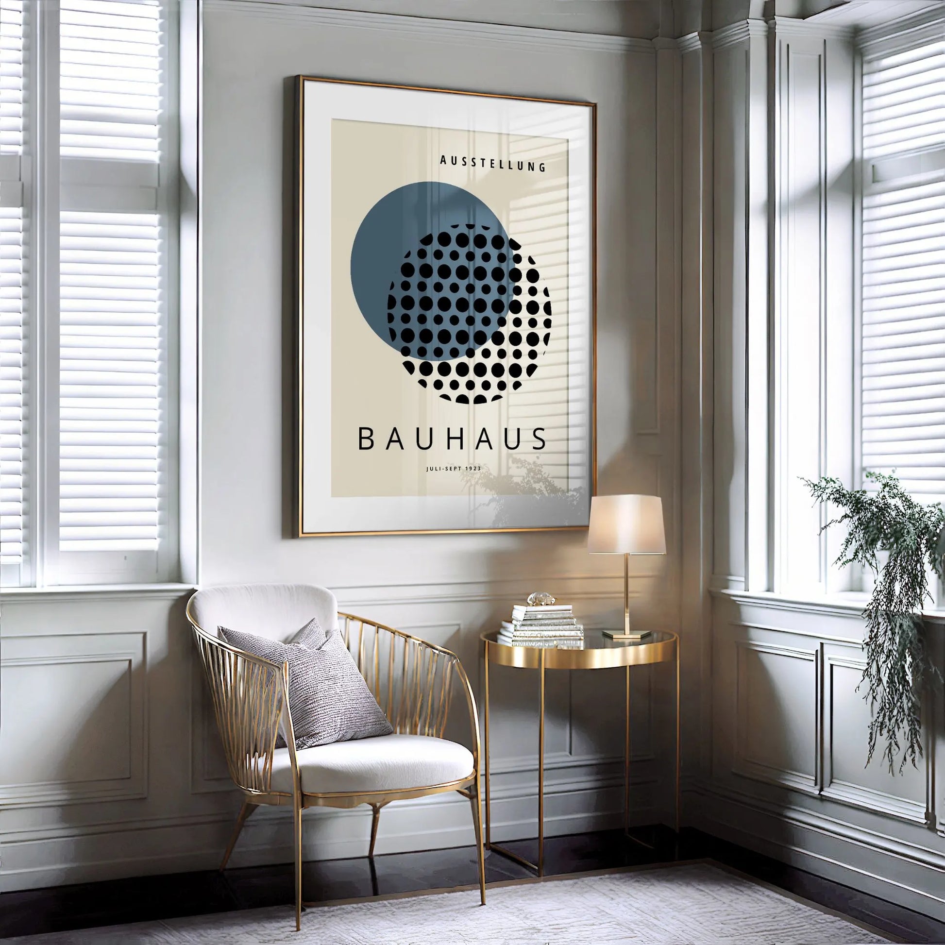 Bauhaus Blu Marino Poster