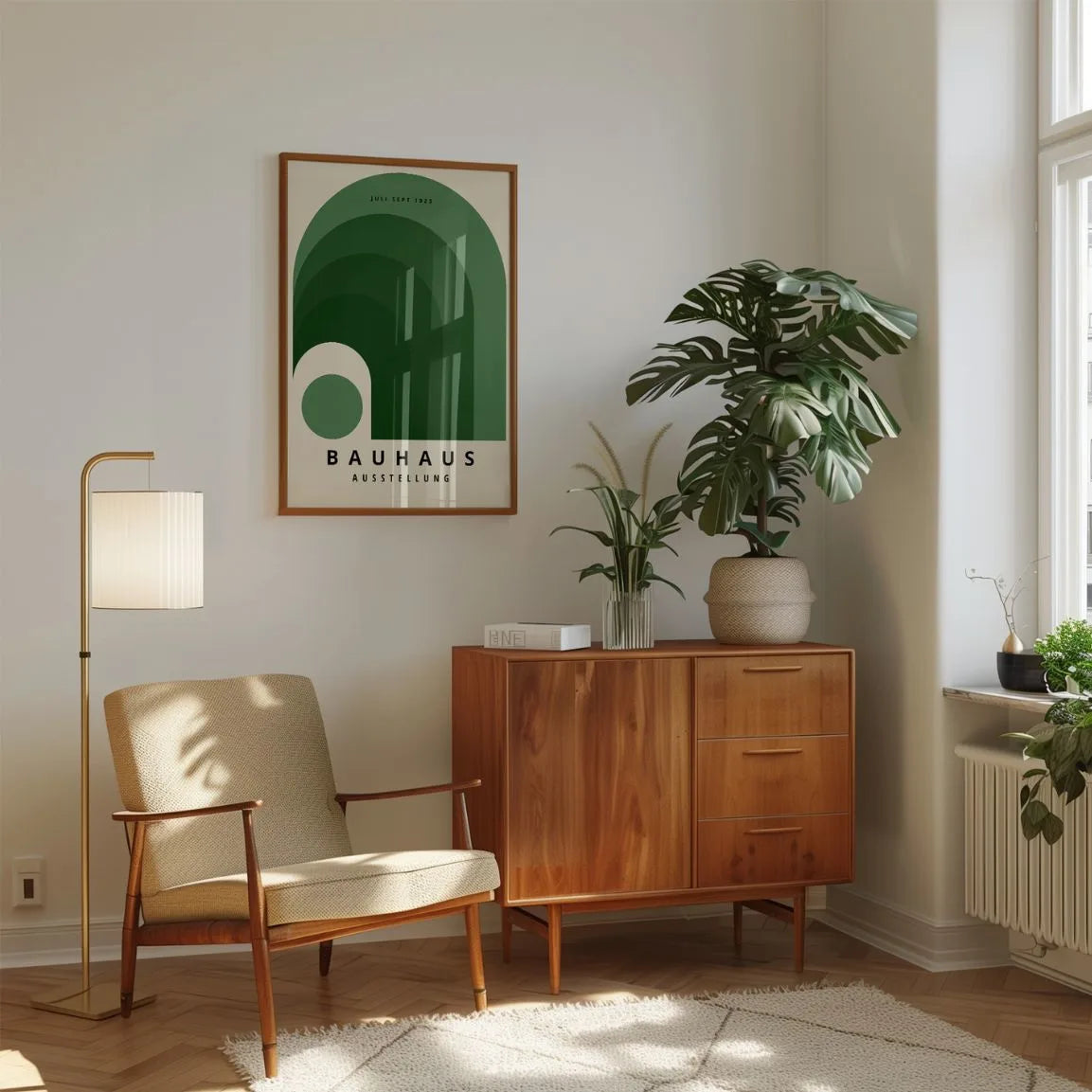 Poster Bauhaus Arcobaleno Verde