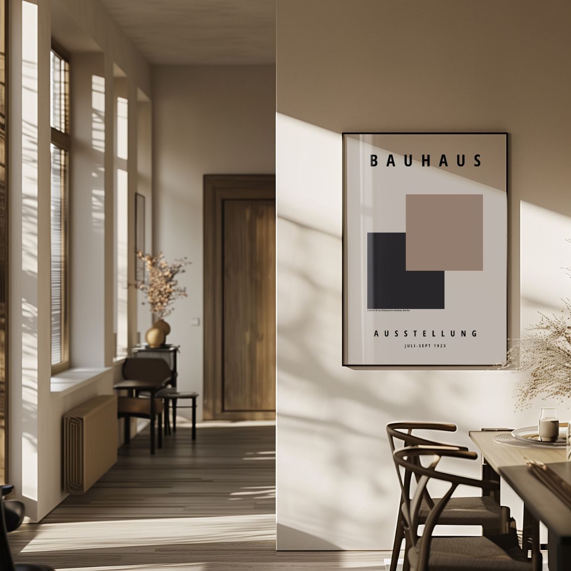 Poster Bauhaus Quadrato Geometrico