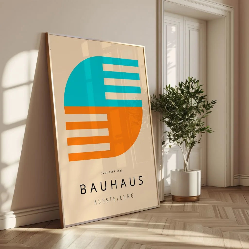 Bauhaus Turchese Arancio Poster