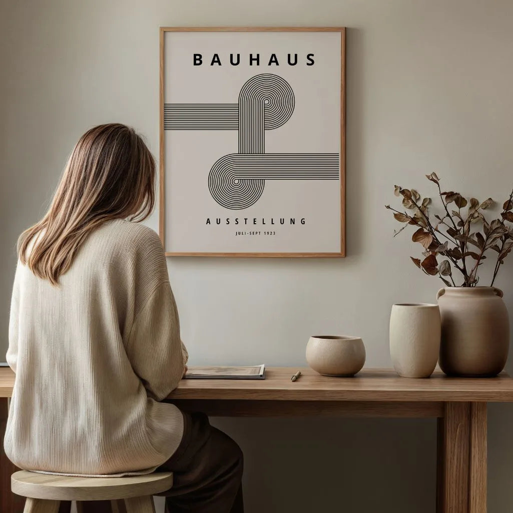 Bauhaus Simmetria Lineare Poster