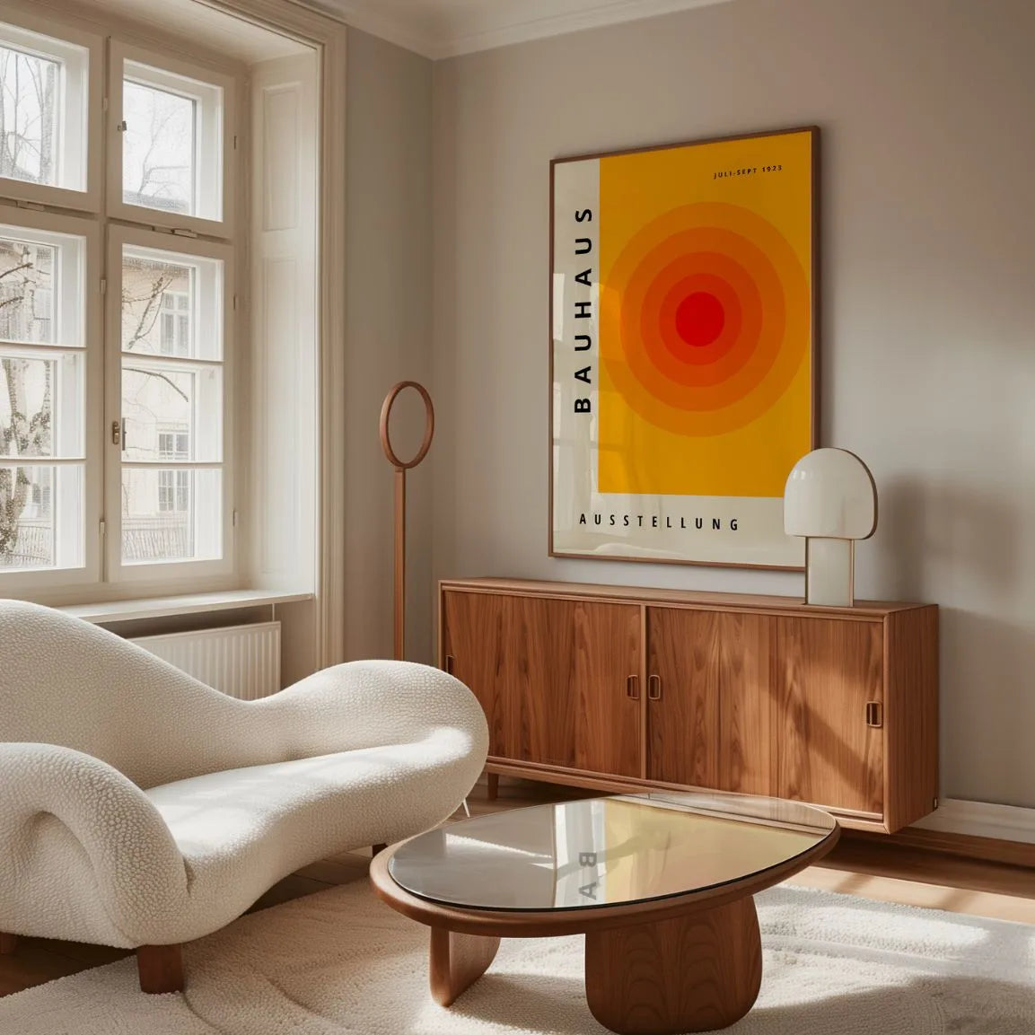 Poster Bauhaus Cerchio Arancione