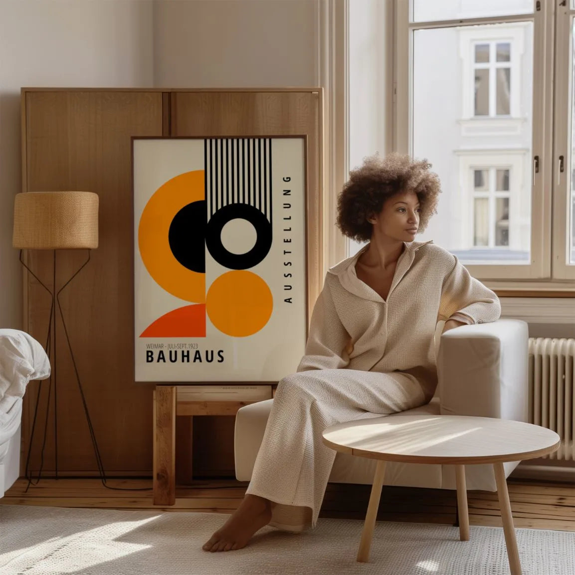 Poster Bauhaus Forme Arancioni