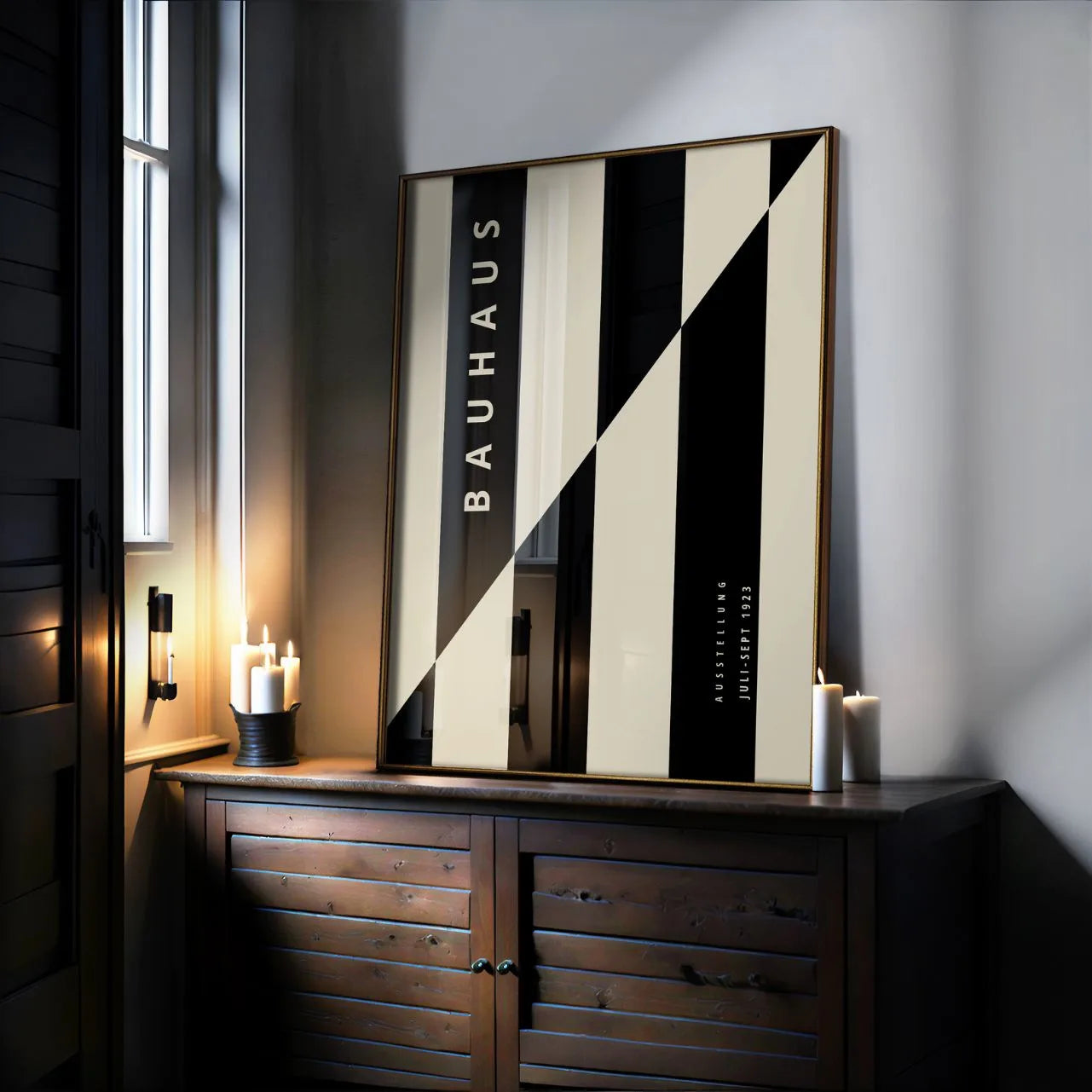Bauhaus Nero Beige Poster