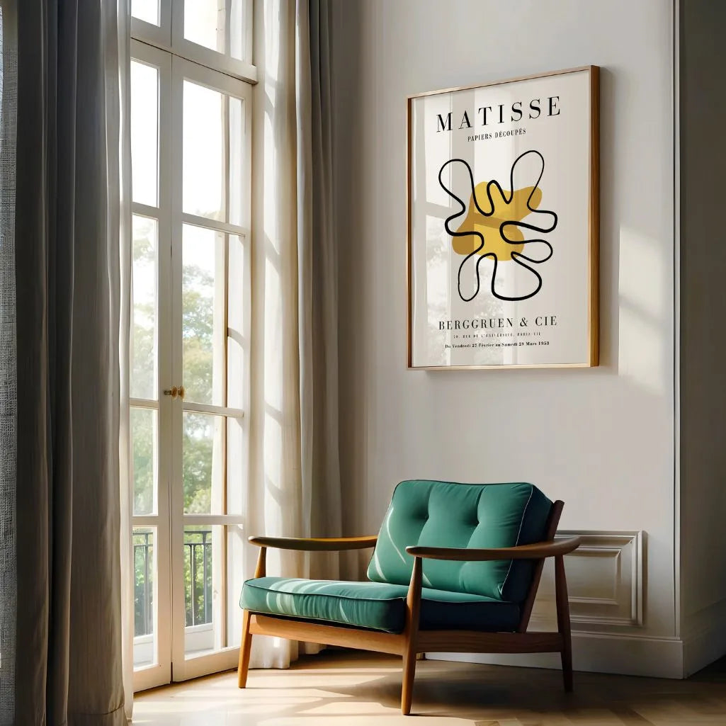 Poster Matisse Accento Senape Minimalista