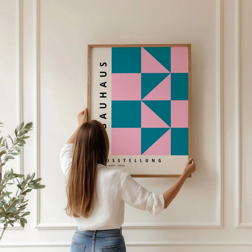 Bauhaus Rosa Turchese Poster