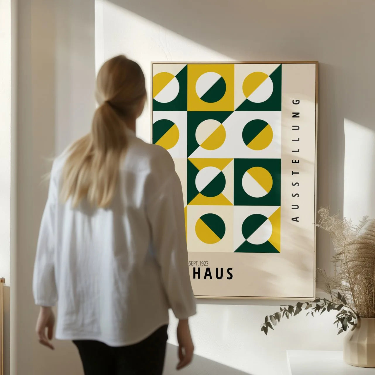 Bauhaus Verde Oro Poster